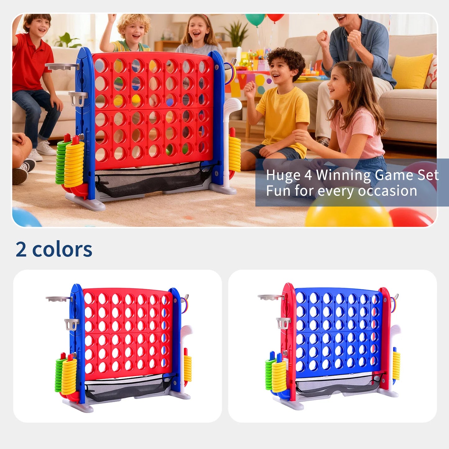 4-In-1 GiantConnect Game Set Outdoor Family Fun Party