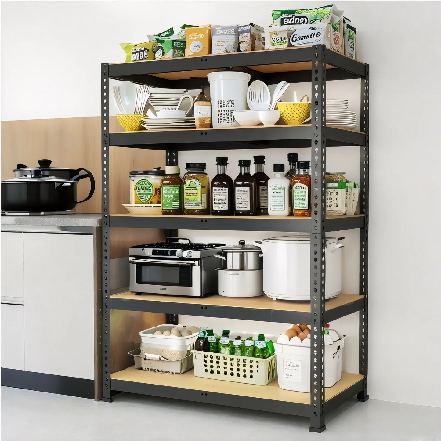 Heavy Duty Garage Shelving 2000 Lbs Capacity Adjustable Steel Racks