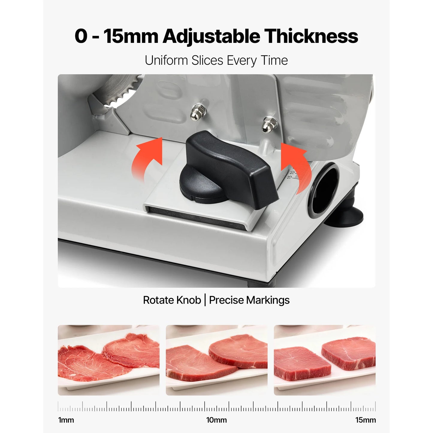 SucceBuy Electric Meat Slicer With Dual Stainless Blades