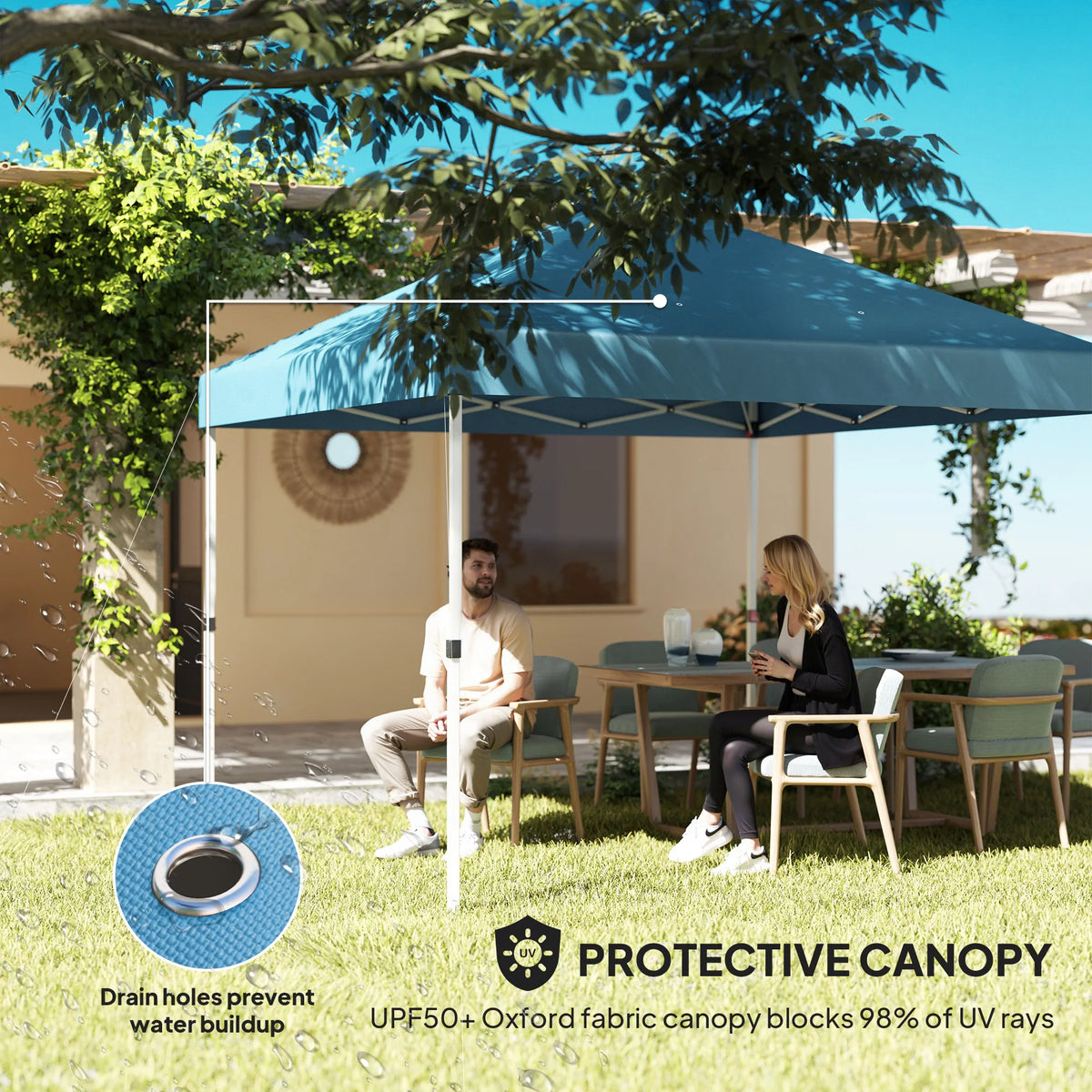 Durable Pop Up Canopy Tent Equipped With Foldable Side Panels