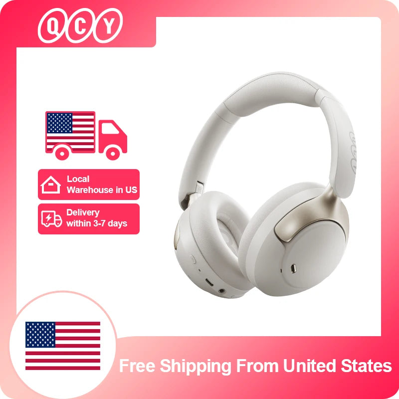 QCY H3 Pro ANC Bluetooth Headphones With LDAC And 55H Playtime