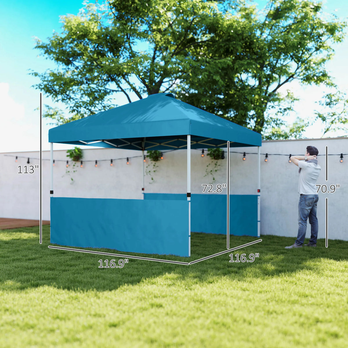 Durable Pop Up Canopy Tent Equipped With Foldable Side Panels
