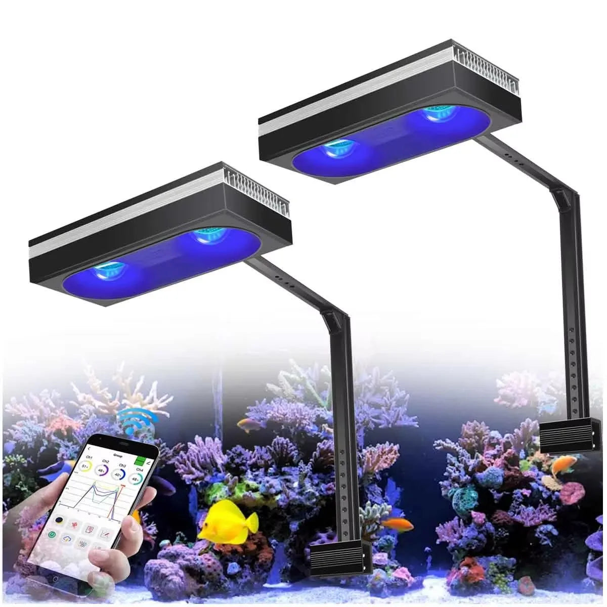 PopBloom RL180 180W WiFi Reef Light Full Spectrum For Reefs
