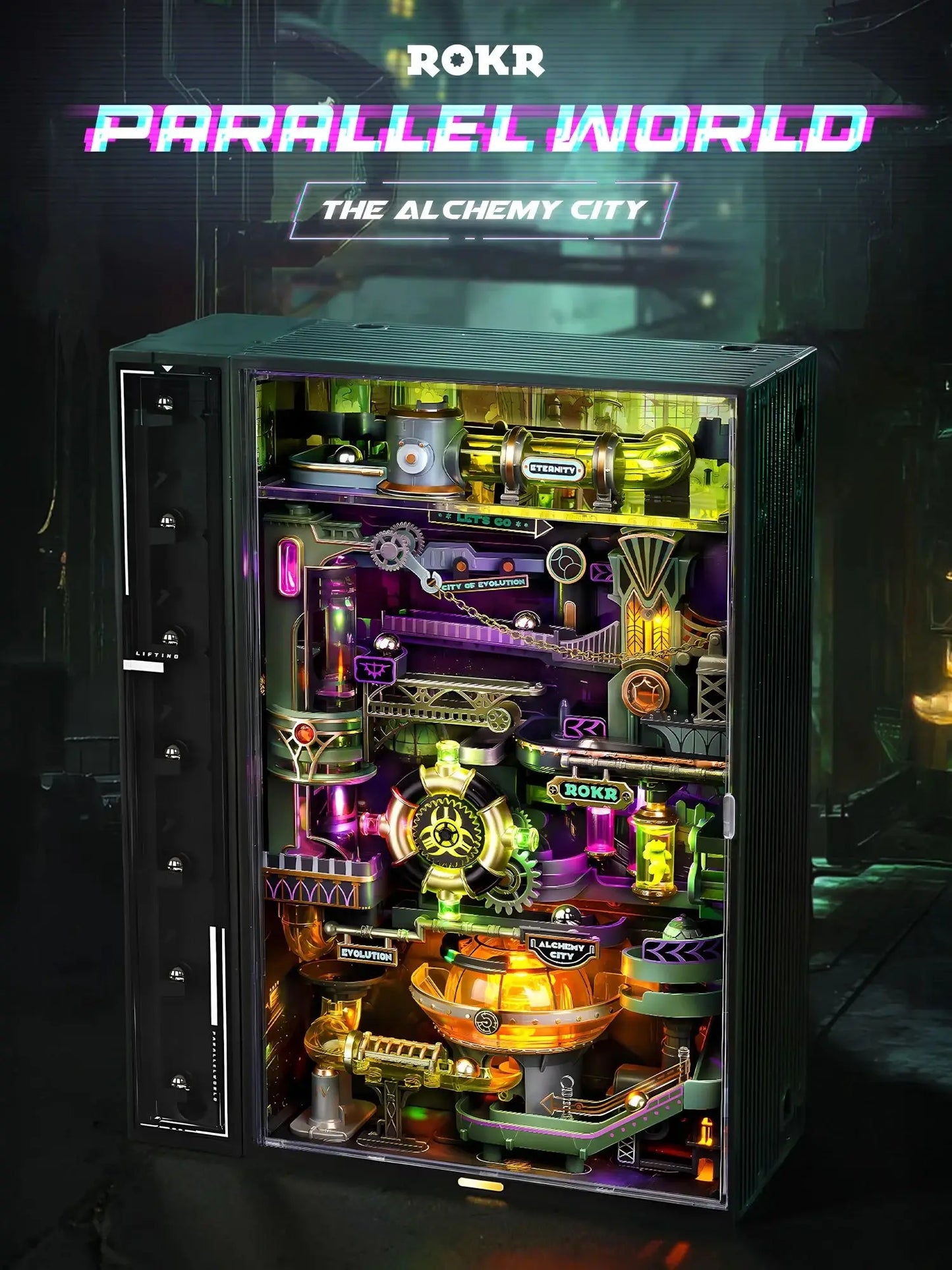 ROKR Pinball Track Model Assembly Set Alchemy City 3D Puzzle