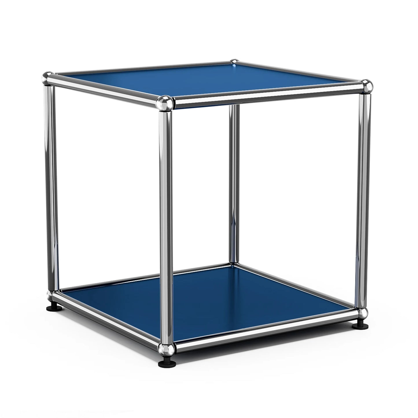 Furgle Modern Minimalist Metal Frame Side End Table With Shelf