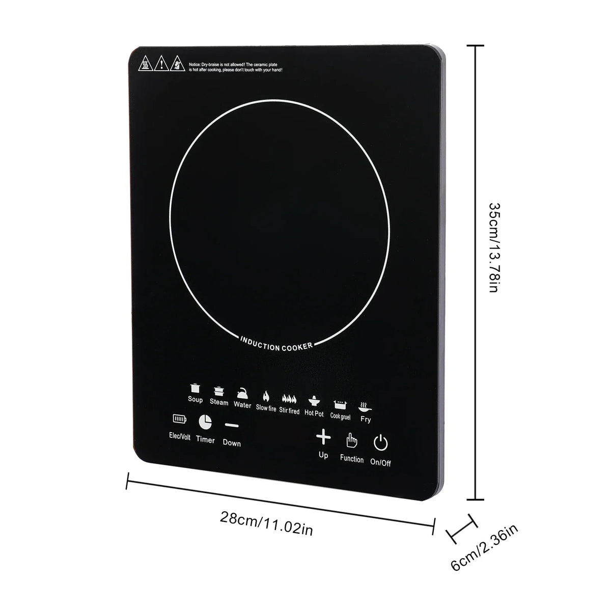 750W Smart Portable Induction Cooktop With 8 Cooking Presets