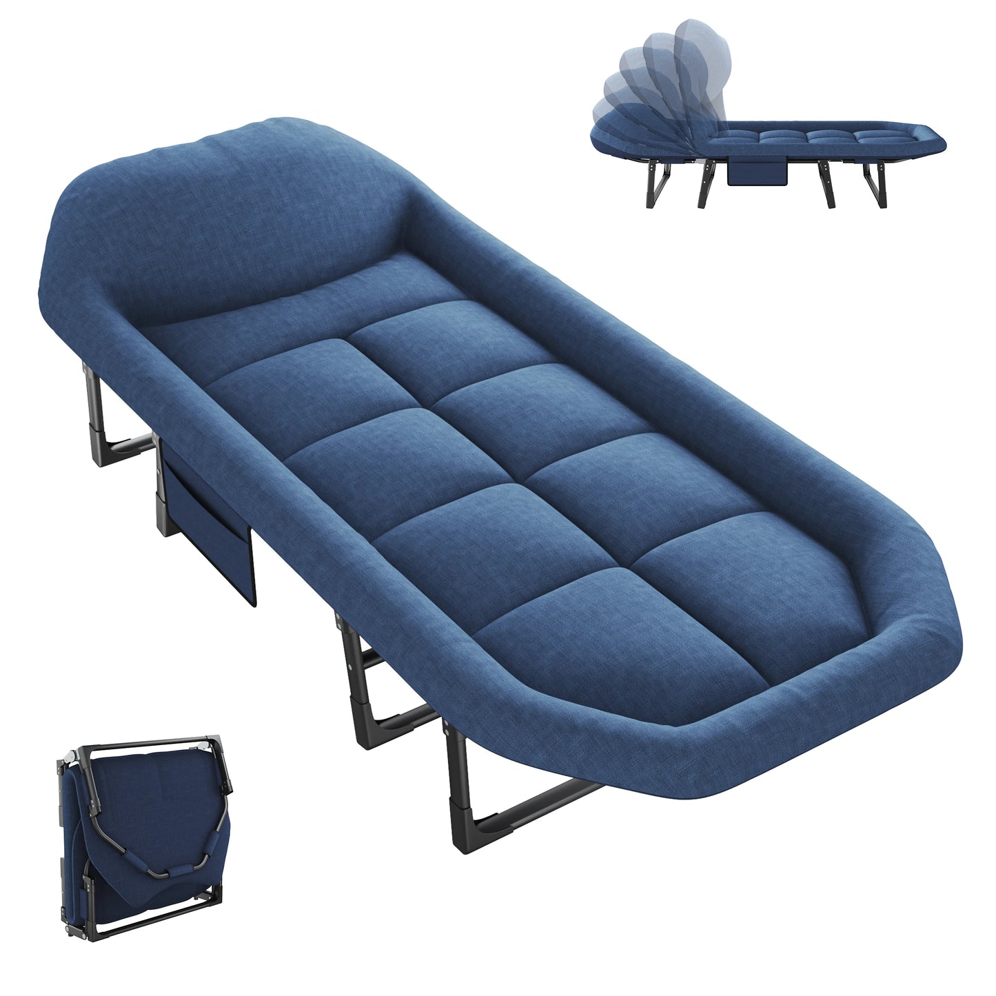 JHK Folding Camping Bed With Mattress Lightweight Cot Supports 450Lb