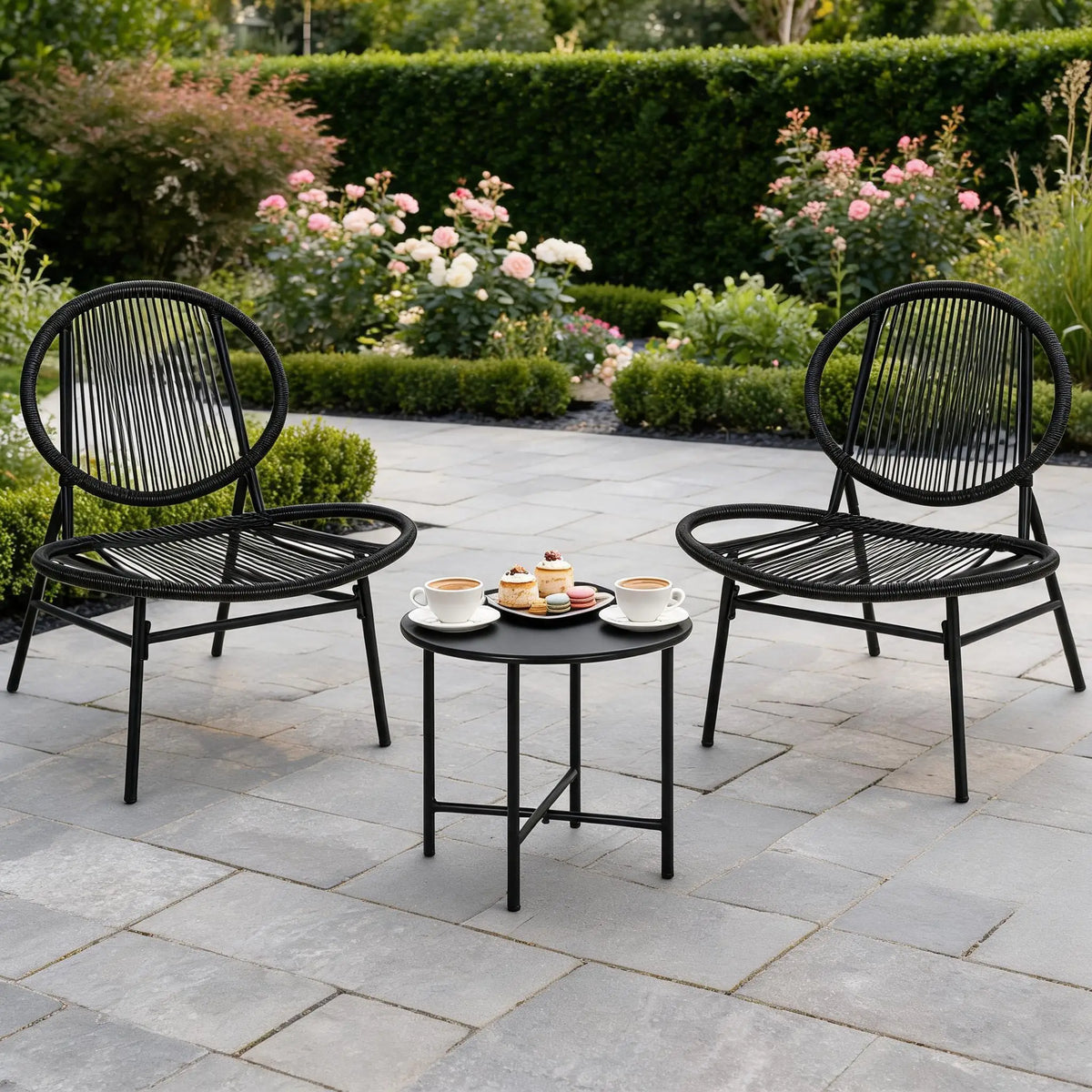 HiMISS Acapulco Patio Bistro Set Modern Outdoor Conversation Furniture