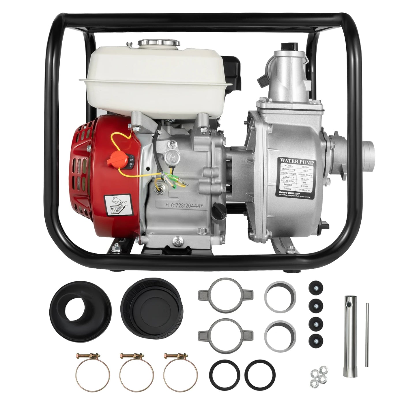 Portable Gas Water Pump 6.5HP 4-Stroke For Irrigation And Drainage