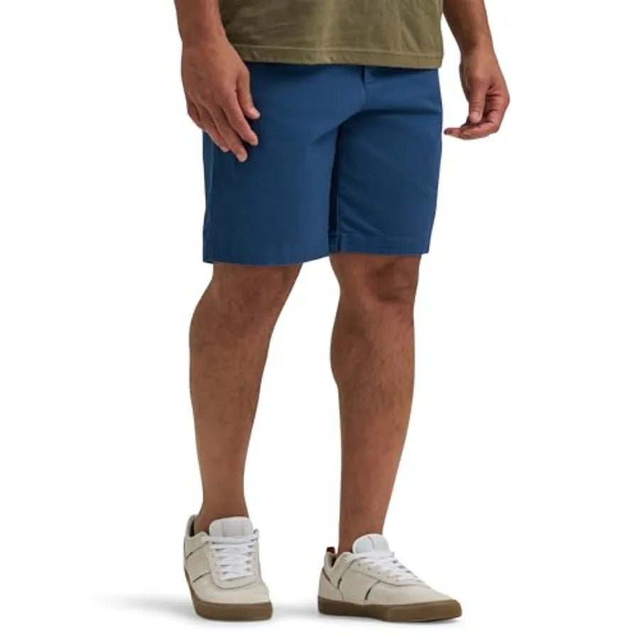 Mens Flat Front Shorts Cotton Polyester Summer Outdoor Wear