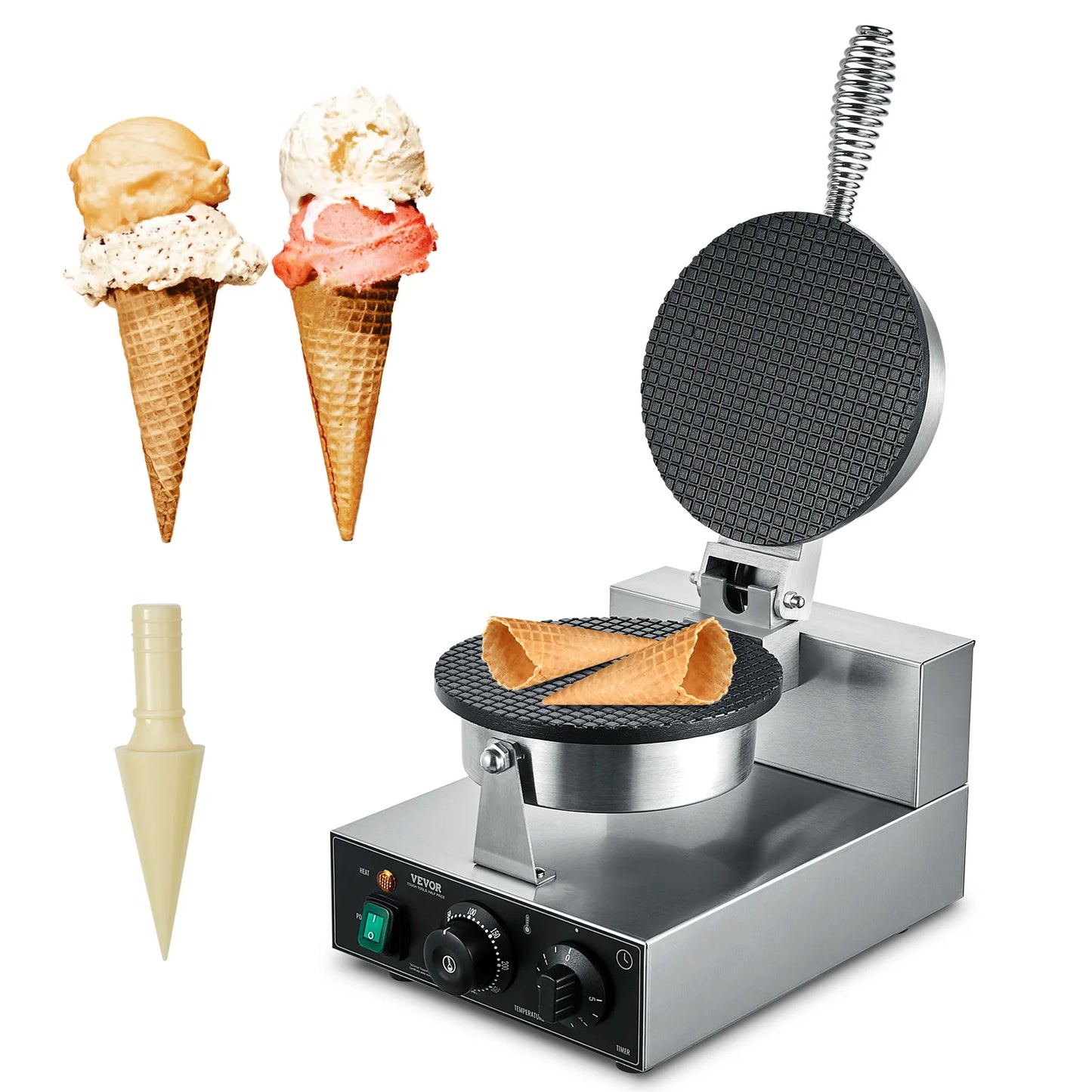SucceBuy Commercial Electric Ice Cream Cone Maker With Control