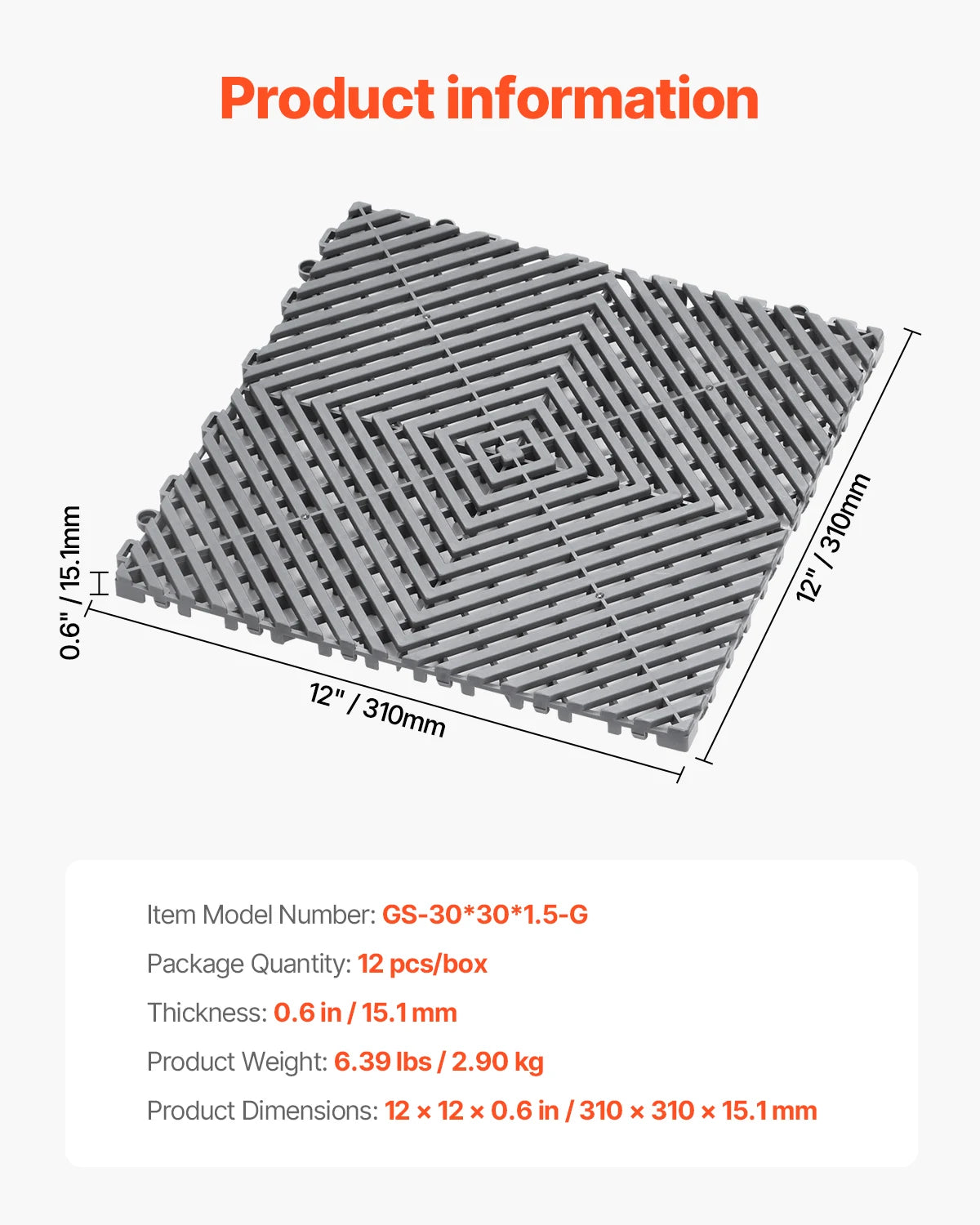 Interlocking Non Slip PVC Drainage Mats For Bathroom Floors