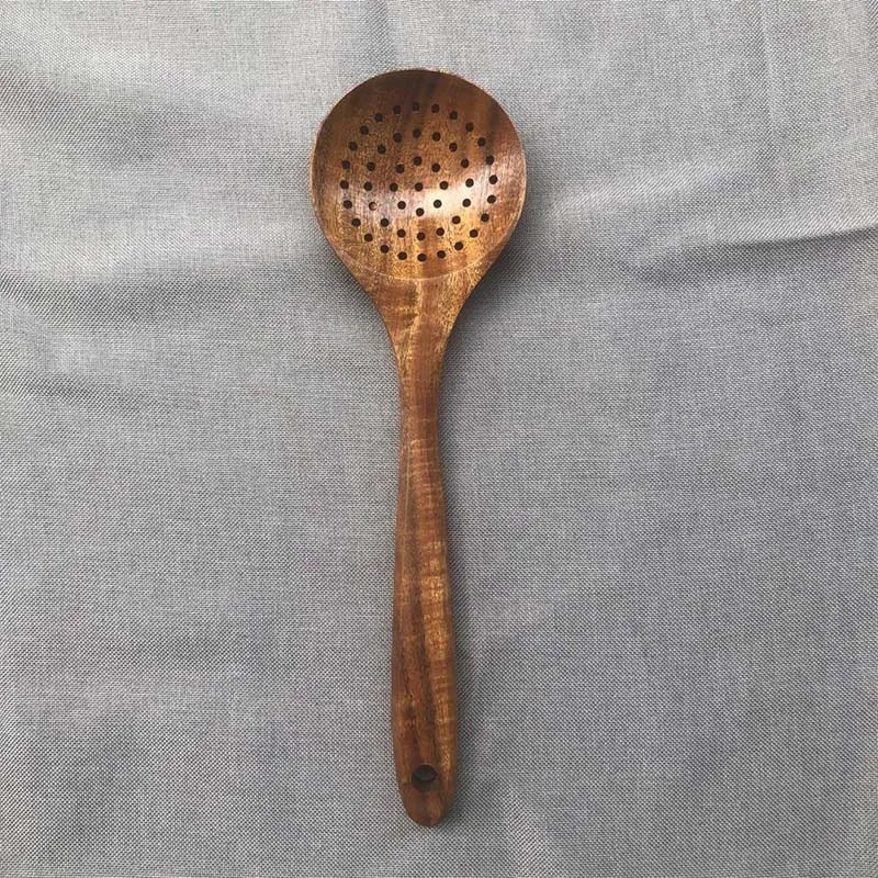 Wooden Kitchen Utensil Set For Everyday Cooking And Baking